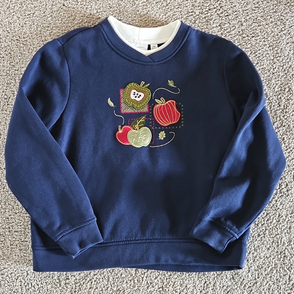 Fall theme Womens embroidered sweatshirt